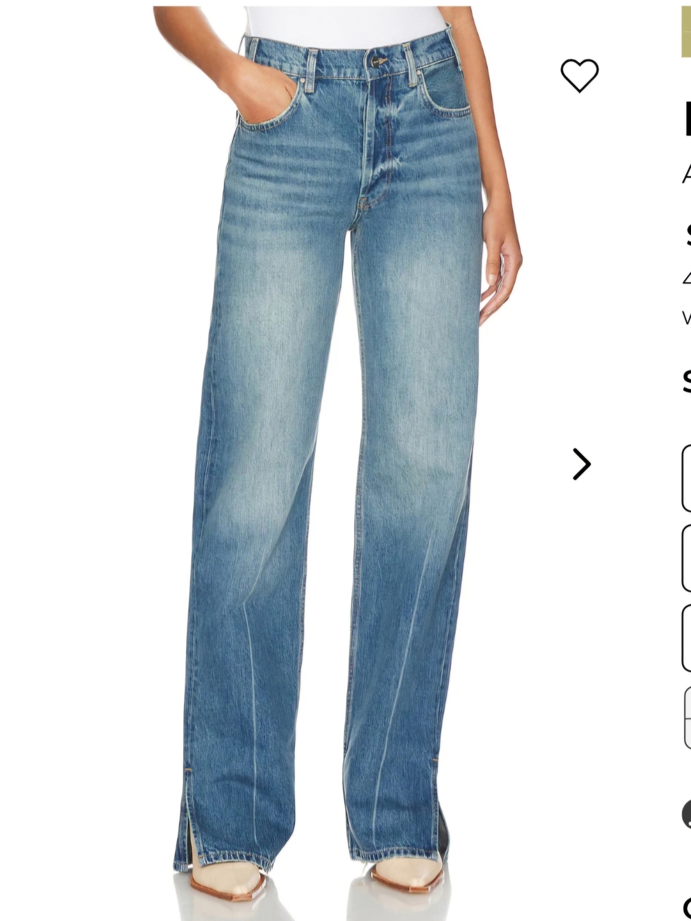 NWT Anine Bing Roy High Rise Relaxed Straight Jeans Blue Glow - Size 27
